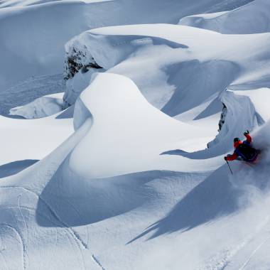 Skifahren Freeriding Zermatt Schweiz Matterhorn