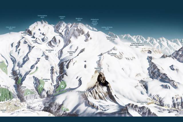 Panoramakarte Matterhorn