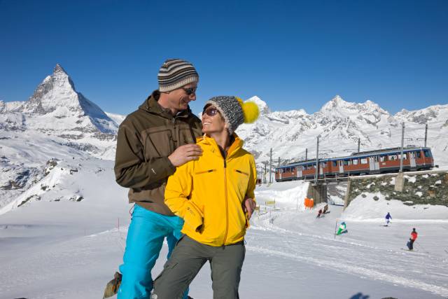 Wandern entlang der Gornergrat Bahn