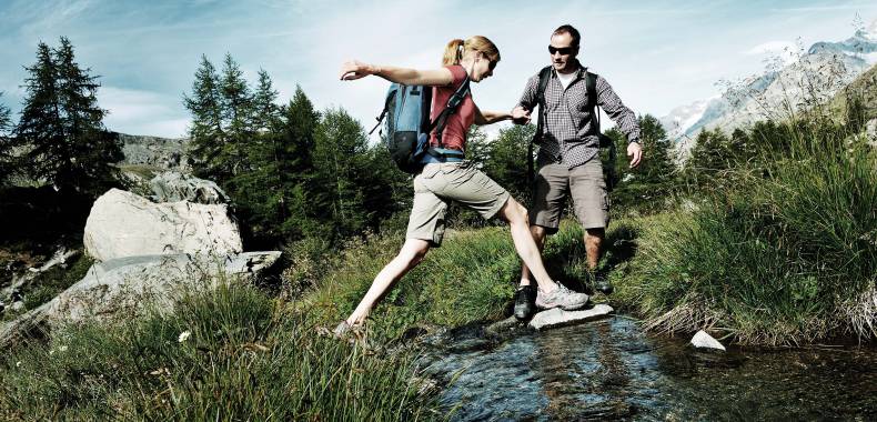 Hiking in the mountains