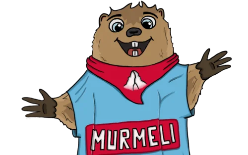 Maskottchen Murmeli.